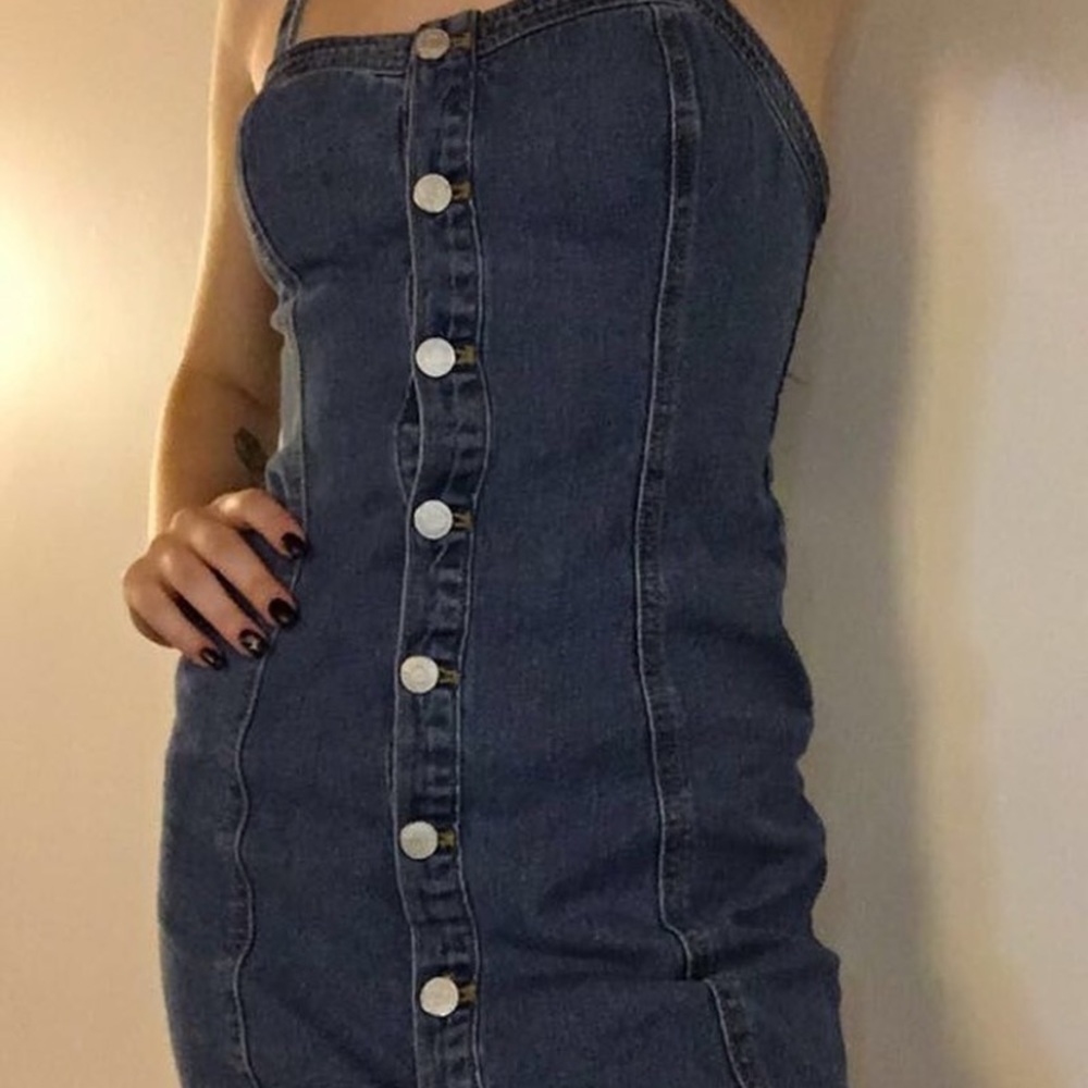 Size xs PacSun button up denim dress